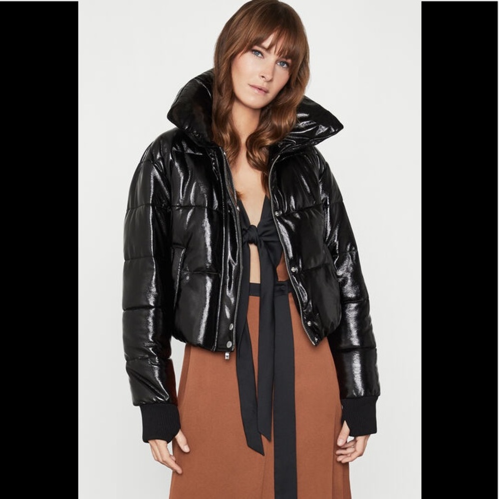 NWOT 🎁 BCBGMaxAzria Patent Puffer Coat